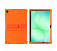Custodia for tablet con supporto adatta for Samsung Galaxy Tab A11 Plus 11 pollici SM-X230 X233 X235 2025 Custodia in silicone morbido antiurto(Orange)