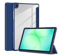 Custodia for tablet con supporto in pelle PU adatta for Samsung Tab A11 Plus 11 pollici SM-X230 X235 2025 Smart Cover pieghevole in acrilico(Dark blue)