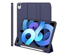 Custodia for tablet con supporto tri-pieghevole adatta for Apple iPad A16 11th 11 2025 Guscio posteriore in silicone morbido TPU con copertura for slot for penna(Dark Blue)