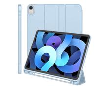 Custodia for tablet con supporto tri-pieghevole adatta for Apple iPad A16 11th 11 2025 Guscio posteriore in silicone morbido TPU con copertura for slot for penna(Ice Blue)
