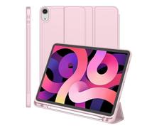 Custodia for tablet con supporto tri-pieghevole adatta for Apple iPad A16 11th 11 2025 Guscio posteriore in silicone morbido TPU con copertura for slot for penna(Pink)