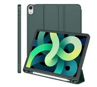 Custodia for tablet con supporto tri-pieghevole adatta for Apple iPad A16 11th 11 2025 Guscio posteriore in silicone morbido TPU con copertura for slot for penna(Dark Green)