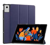 Custodia for tablet con supporto triplo pieghevole adatta for Lenovo Idea Tab Plus Custodia in pelle PU da 12,1 pollici TB-361FU 2025 con spegnimento automatico(Dark Blue)