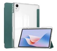 Custodia for tablet in pelle PU adatta for Huawei MatePad 11.5 TXZ-W09 2025, custodia rigida trasparente in acrilico con supporto for penna(Dark green)