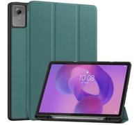 Custodia for tablet in pelle PU con supporto a tre ante adatta for Lenovo Idea Tab Plus Cover da 12,1 pollici 2025 TB-361FU con portapenne(Dark green)