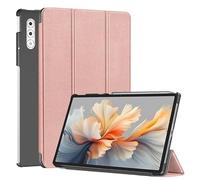 Custodia for tablet in pelle PU ripiegabile adatta for Lenovo Yoga Tab Plus 12,7 "TB-520FU 2025 con copertura con funzione di riattivazione automatica(Rose gold)