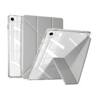 Custodia for tablet pieghevole a 3 + Y adatta for Samsung Galaxy Tab A9 da 8,7 pollici più copertura posteriore trasparente da 11 pollici con riattivazione automatica del sonno(Grey,A9 Plus 11inch)