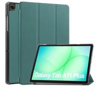 Custodia for tablet pieghevole in tre parti adatta for Samsung Galaxy Tab A11 Plus 11 pollici SM-X230 X233 2025 Custodia con supporto in pelle PU(Dark gree)