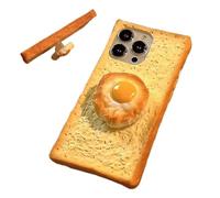 Custodia for Telefono In-Bread, L'accessorio for iPhone Più Divertente Con Pane Tostato, Custodia for Telefono Con Cibo Divertente for iPhone 16/15/14/13/12/11 Promax, Antiurto, Tutto Incluso(With Sta