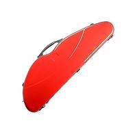Custodia for violino 4/4 a grandezza naturale, custodia for violino professionale a forma di triangolo a forma triangolare in fibra di carbonio 4/4 con spallacci e igrometro incorporato(Color:Red)