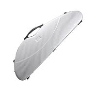 Custodia for violino 4/4 a grandezza naturale, custodia for violino professionale a forma triangolare for violino 4/4 in fibra di carbonio con spallacci(Color:White)