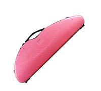 Custodia for violino 4/4 a grandezza naturale, custodia for violino professionale Custodia in fibra di carbonio leggera a forma di triangolo con spallacci e igrometro incorporato(Color:Pink)