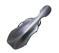 Custodia for violoncello 4/4 a grandezza naturale, scatola for violoncello robusta, portatile e impermeabile in composito di fibra di carbonio con maniglia, cinghie posteriori e ruote(Color:Gray)