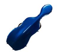 Custodia for violoncello 4/4 a grandezza naturale, zaino rigido in fibra di carbonio composita con ruote, comodi spallacci, robusto, portatile e impermeabile(Color:Blue)