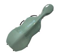 Custodia for violoncello 4/4 a grandezza naturale, zaino rigido in fibra di carbonio composita con ruote, comodi spallacci, robusto, portatile e impermeabile(Color:Green)