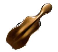 Custodia for violoncello 4/4 a grandezza naturale, zaino rigido in fibra di carbonio composita con ruote, comodi spallacci, robusto, portatile e impermeabile(Color:Brown)