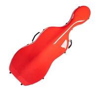 Custodia for violoncello a grandezza naturale 4/4, zaino rigido in fibra di carbonio composita con ruote, comodi spallacci(Color:Orange)