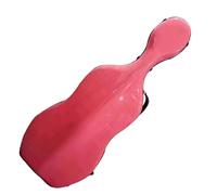 Custodia for violoncello a grandezza naturale 4/4, zaino rigido in fibra di carbonio composita con ruote, comodi spallacci(Color:Pink)