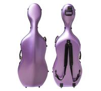 Custodia for violoncello Scatola for violoncello in fibra di carbonio Custodia rigida full size 4/4 Guscio rigido con ruote, comodi spallacci(Color:Purple3)