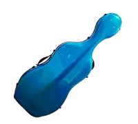 Custodia for violoncello Scatola for violoncello in fibra di carbonio Custodia rigida full size 4/4 Guscio rigido con ruote, comodi spallacci(Color:Blue2)