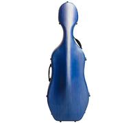 Custodia for violoncello, scatola for violoncello robusta e ultraleggera a grandezza naturale 4/4 composita in fibra di carbonio con manico robusto, 2 supporti for arco, cinghie posteriori e ruote(Col