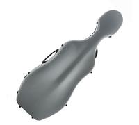 Custodia for violoncello, scatola for violoncello robusta e ultraleggera a grandezza naturale 4/4 composita in fibra di carbonio con manico robusto, 2 supporti for arco, cinghie posteriori e ruote(Col