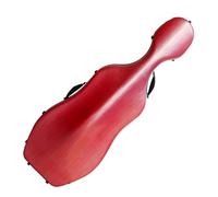 Custodia for violoncello, scatola for violoncello robusta e ultraleggera a grandezza naturale 4/4 composita in fibra di carbonio con manico robusto, 2 supporti for arco, cinghie posteriori e ruote(Col