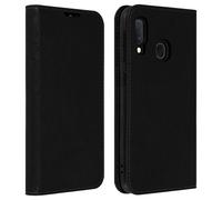 Custodia a portafoglio in pelle nera Avizar per Samsung Galaxy A20e