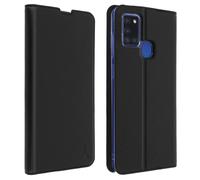 Custodia Galaxy A21s Portacarte Cover Silicone Supporto Akashi Nero