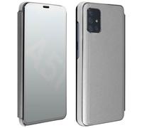 Custodia Galaxy A51 Sportellino a Specchio Supporto Video Argento