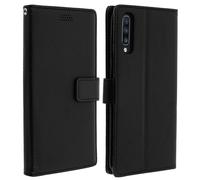 Custodia Galaxy A70 Portafoglio Supporto Video Cover Soft Touch - Nero