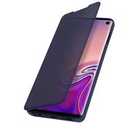 Custodia Flip traslucida Avizar effetto specchio blu scuro per Samsung Galaxy S10