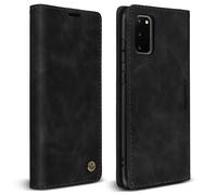 Custodia Galaxy S20 Finitura Vintage Portafoglio Supporto Video Nero