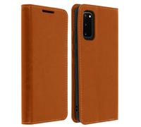 Custodia Samsung Galaxy S20Pelle Portafoglio Funzione Stand - Camel