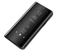 Custodia Galaxy S9 Cover Specchio Case Clear View Standing Mirror Flip Custodia Portafoglio Galaxy S9 Ultra Flip Stile Pelle Libro Fondina per Samsung Galaxy S9 (Nero)