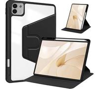 Custodia girevole a 360° adatta for Huawei Honor MagicPad3 13.3 pollici CGA-W00 2025, cover posteriore trasparente in acrilico con portapenne(Black)