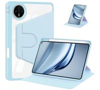 Custodia girevole for Huawei MatePad Mini Android 8.8 pollici - con portapenne, cover posteriore rigida trasparente, supporto girevole a 360° e accensione/spegnimento automatico(Mavi)