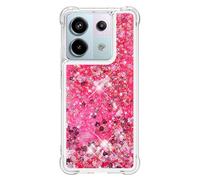 Custodia glitterata per Xiaomi Redmi Note 13 Pro 5G all'estero/Poco X6 5G all'estero, 3D Bling Liquid Sparkle Quicksand trasparente paillettes trasparenti per ragazze donne sottile TPU Bumper