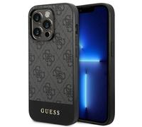 Custodia Guess 4G a righe grigie per iPhone 14 Pro Max