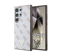 Custodia Guess 4G a triangolo, bianca - Galaxy S24 Ultra