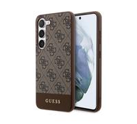 Custodia Guess 4G Bottom Stripe Metal Logo Collection Marrone - Galaxy S24+