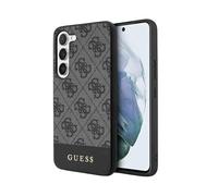 Custodia Guess 4G Bottom Stripe Metal Logo Nero - Samsung Galaxy S23