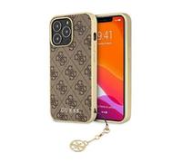 GUESS GUHCP13XGF4GBR - Custodia per iPhone 13 Pro Max 6,7", in policarbonato, colore: Marrone