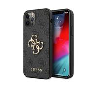 Guess GUHCP12L4GMGGR - Custodia per iPhone 12 Pro Max 6,7", con logo 4G Big Metal