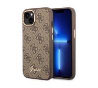 Guess - Custodia per iPhone 14 Plus, motivo 4G e logo sceneggiato, antigraffio,