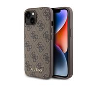 Custodia Guess 4G Metal Gold Logo Brown - iPhone 15