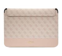 Custodia Guess 4G Stripe Metal Logo Rosa per MacBook 14"