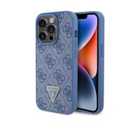 Custodia Guess 4G Triangle con strass, blu - iPhone 15 Pro