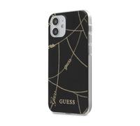 Custodia Guess con catena d'oro nera - iPhone 12 Mini