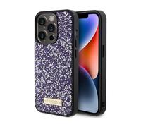 Custodia Guess con logo Strass, rosa - iPhone 15 Pro